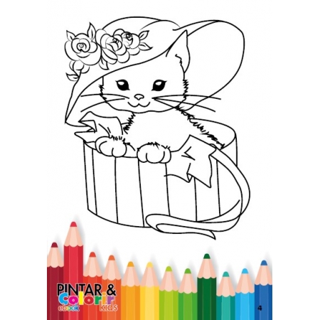 Pintar e Colorir Kids Ed. 43 - Gatinhos - PRODUTO DIGITAL (PDF)