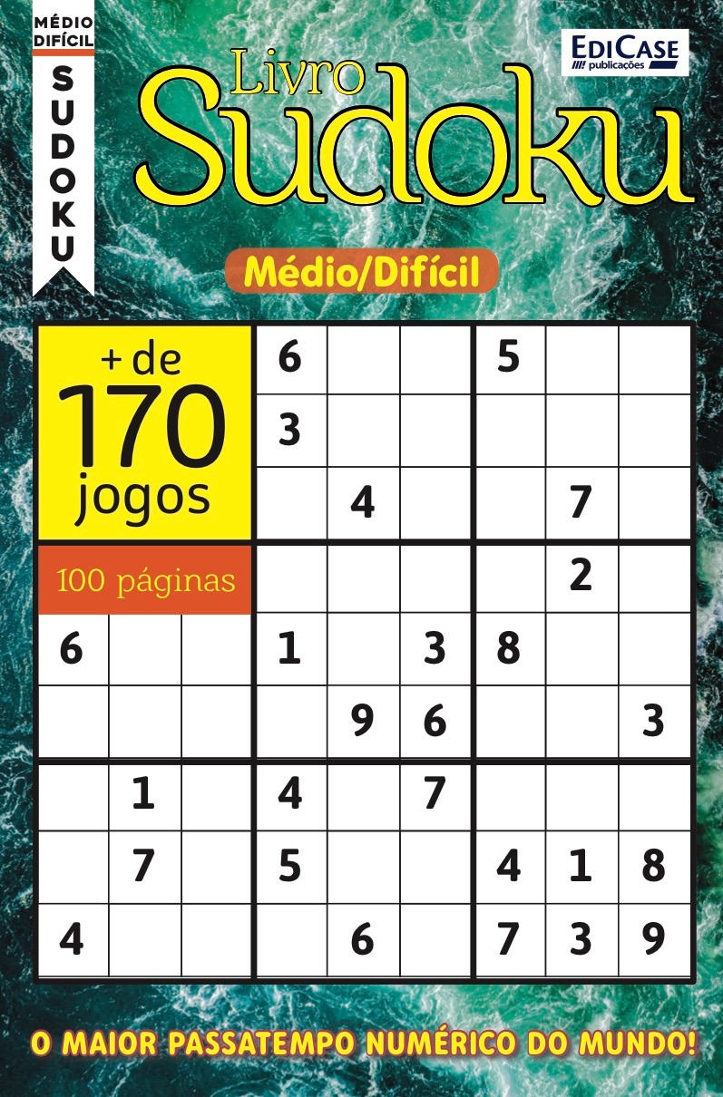 Livro Sudoku Ed. 19 - Médio/Difícil - Só Jogos 9x9 - 2 Jogos por página