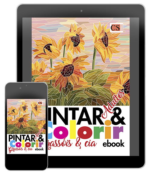 Pintar e Colorir Adultos Ed. 50 - Girassol e cia - PRODUTO DIGITAL (PDF)