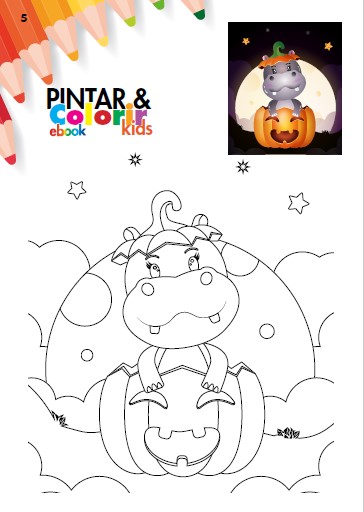Pintar e Colorir Kids Ed. 33 - Halloween - PRODUTO DIGITAL (PDF)