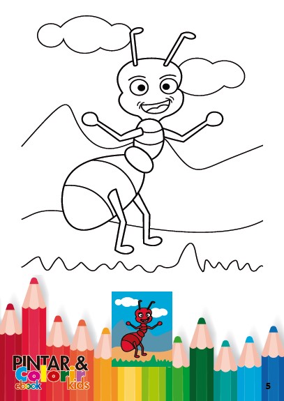 Pintar e Colorir Kids Ed. 45 - Formiguinhas- PRODUTO DIGITAL (PDF)