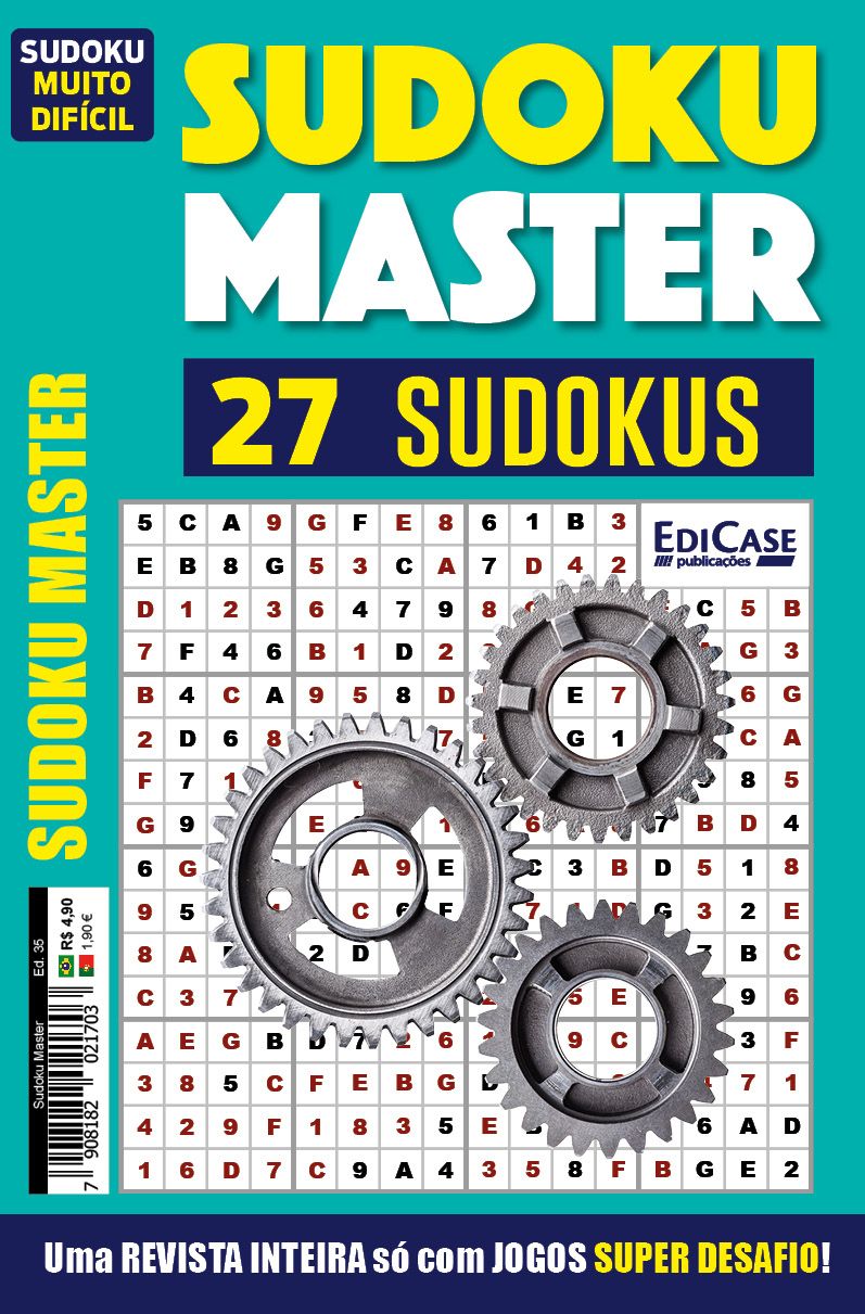 Sudoku Master Ed. 35 - Muito Difícil - SÓ SUPER DESAFIO - COM LETRAS E NÚMEROS