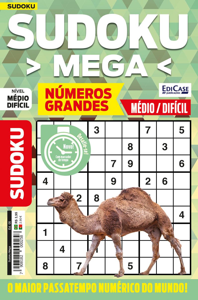 Sudoku Mega Ed. 05 - Médio/Difícil - Com Números Grandes - Só Jogos 9x9