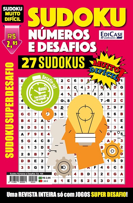 Sudoku Números e Desafios Ed. 105 - MUITO DIFÍCIL - SÓ JOGOS 16X16 SUPER DESAFIO COM LETRAS E NÚMEROS