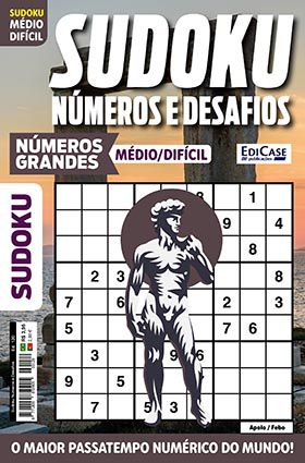 Sudoku Números e Desafios Ed. 120 - Médio/Difícil - Só Jogos 9x9 - Números Grandes - Apolo/Febo