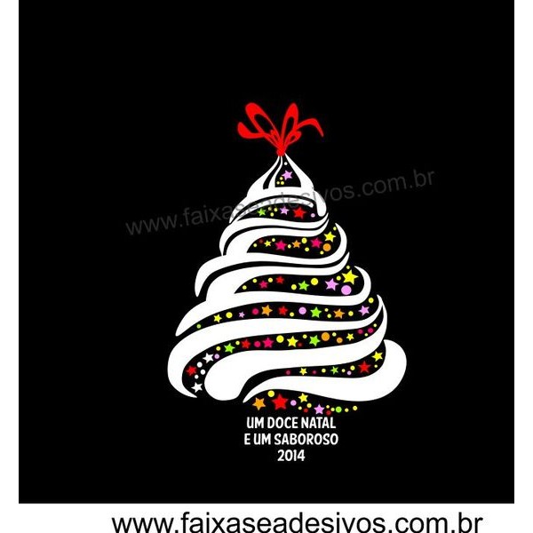 Adesivo Arvore de Natal Doce 1,20 x 0,80m - 2530 - Fac Signs