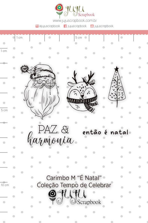 Carimbo M É Natal - Coleção Tempo de Celebrar - JuJu Scrapbook  - JuJu Scrapbook
