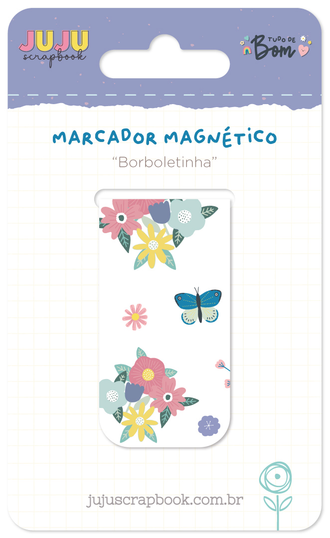 Marcador magnético Borboletinha - Coleção Tudo de Bom | JuJu Scrapbook