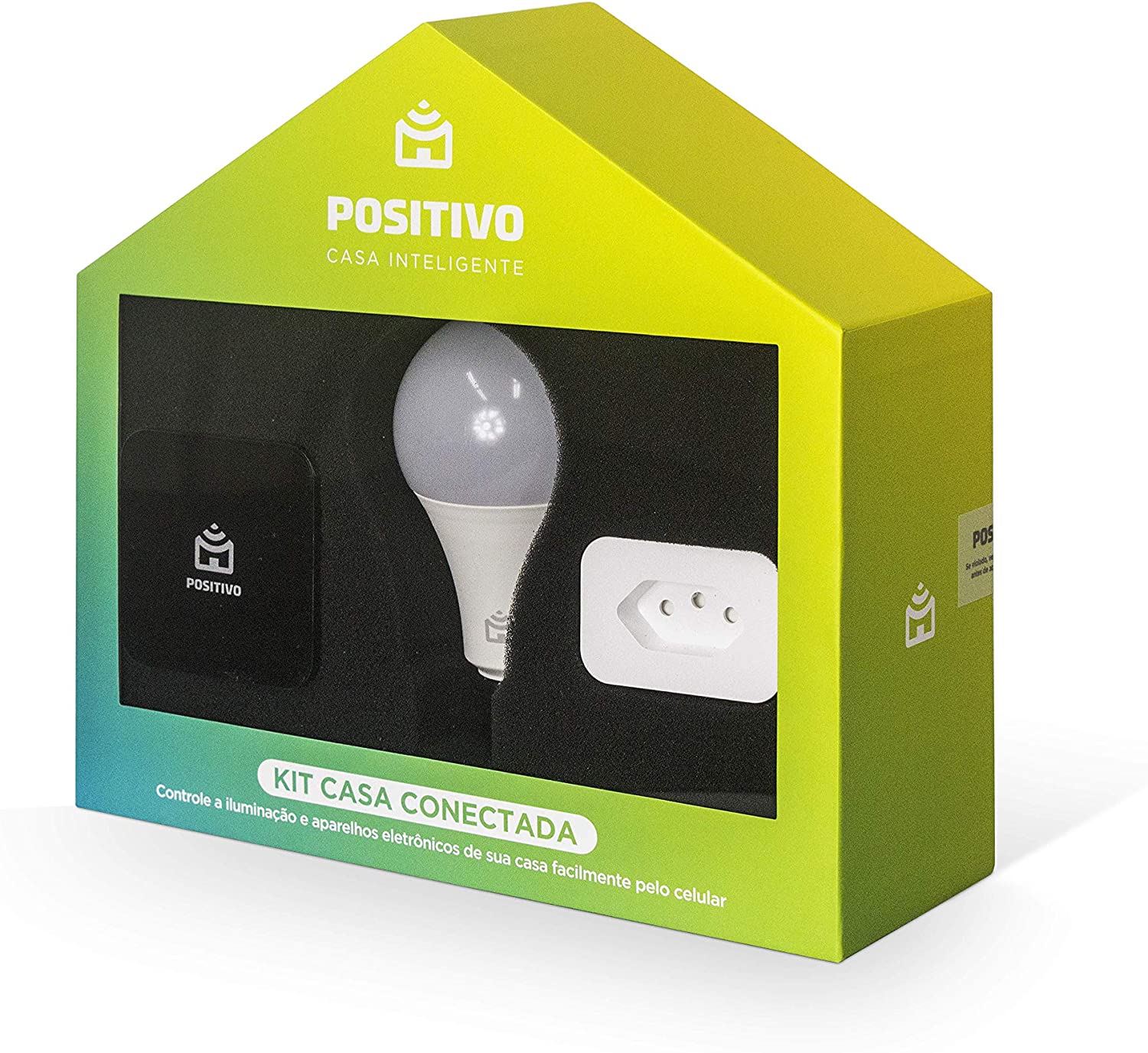 Kit Casa Conectada Positivo com Smart Controle IR, Smart Lâmpada, Smart Plug  - Sixtosix