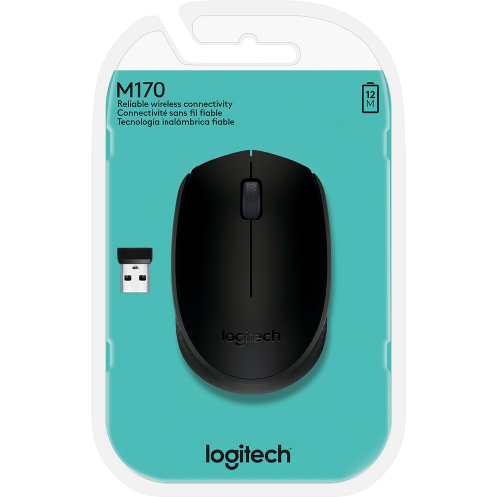 Mouse sem fio Logitech M170 com Design Ambidestro Compacto, Conexão USB e Pilha Inclusa - Sixtosix
