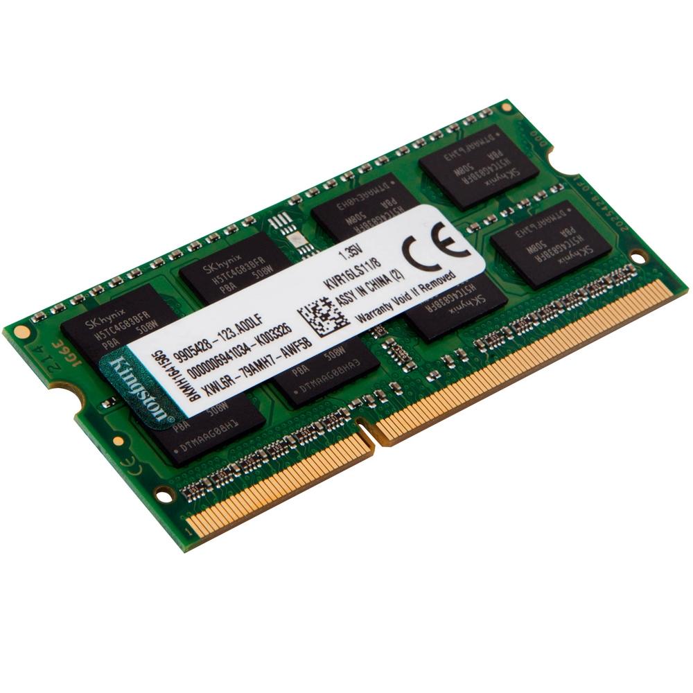 Memória para Notebook 8GB DDR3 1600Mhz Low Voltage 1,35V KVR16LS11/8 - Kingston
