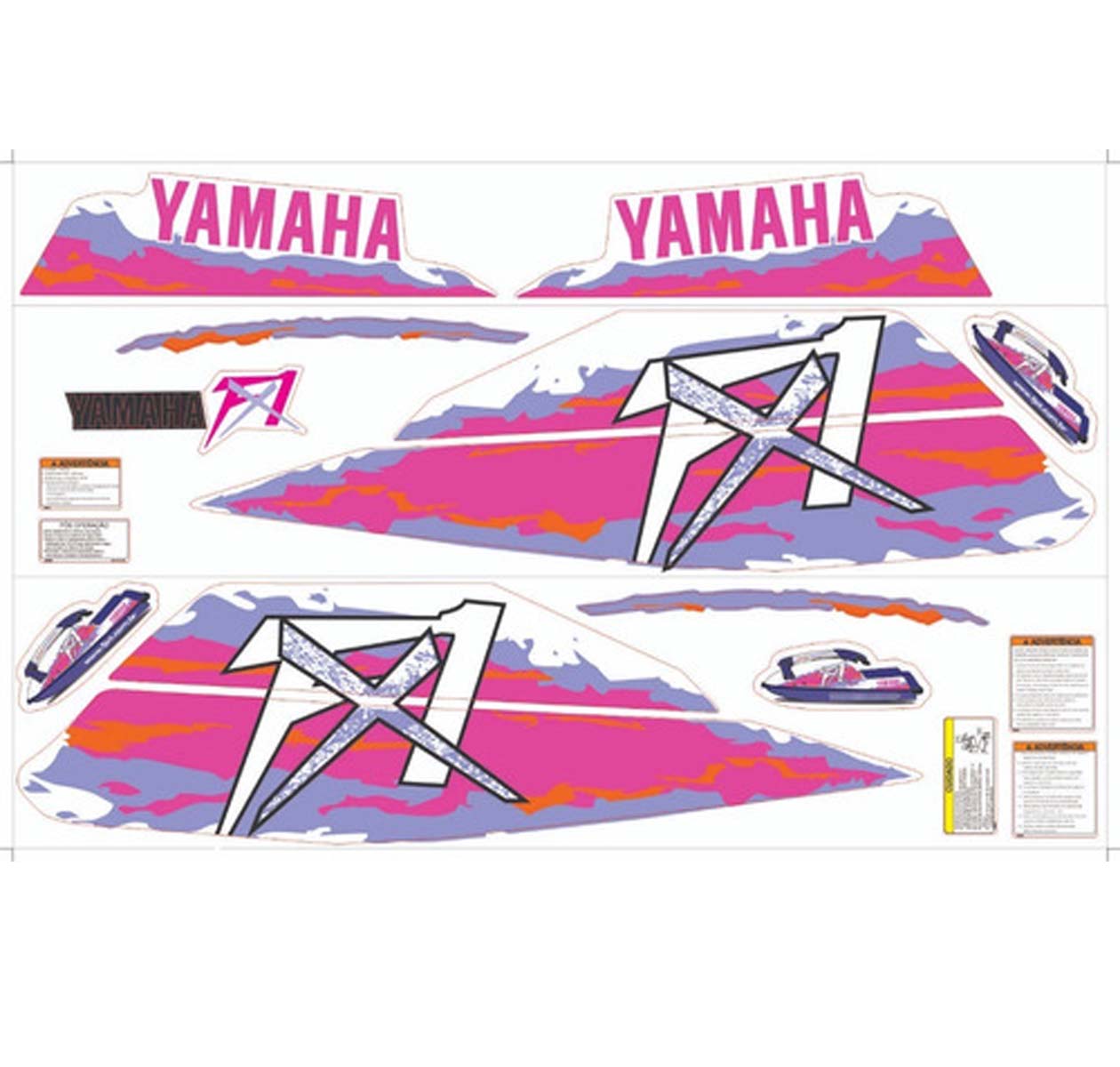 Kit Adesivo - Jet Ski Yamaha - FX1 1997  - Radical Peças - Peças para Jet Ski