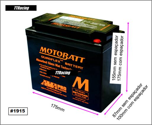Bateria Motobatt MBTX20UHD Harley Davidson Softail  - T & T Soluções