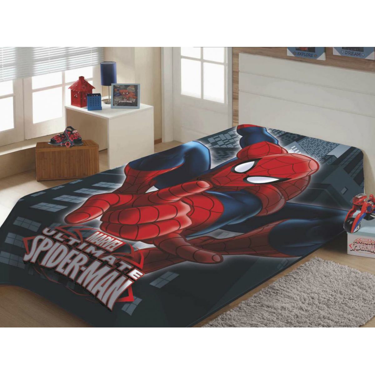 Cobertor Juvenil 1,50m x 2,00m Spiderman - Jolitex