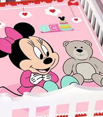 Cobertor Infantil Disney Baby Raschel Minnie Rosa 0,90x1,10
