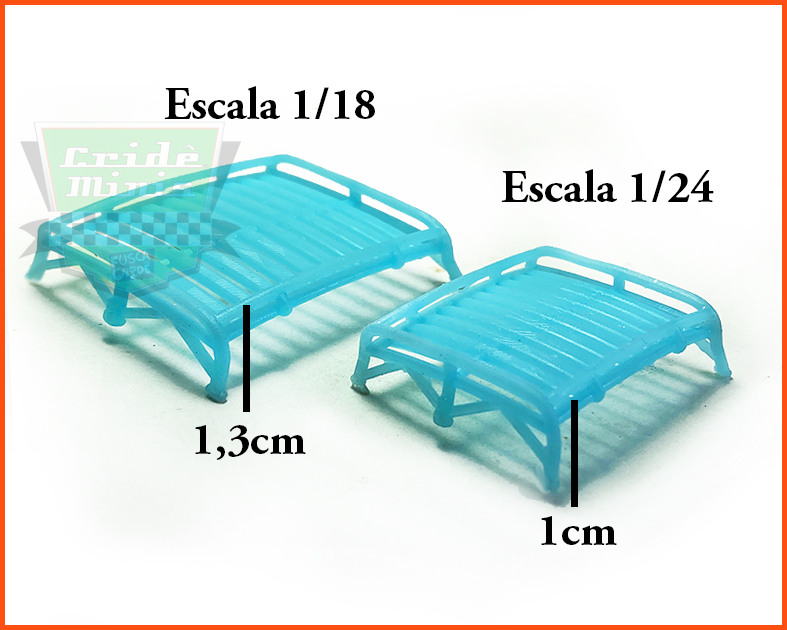 Bagageiro miniatura 1/24 e 1/18 Impresso em 3D Resina Flexível