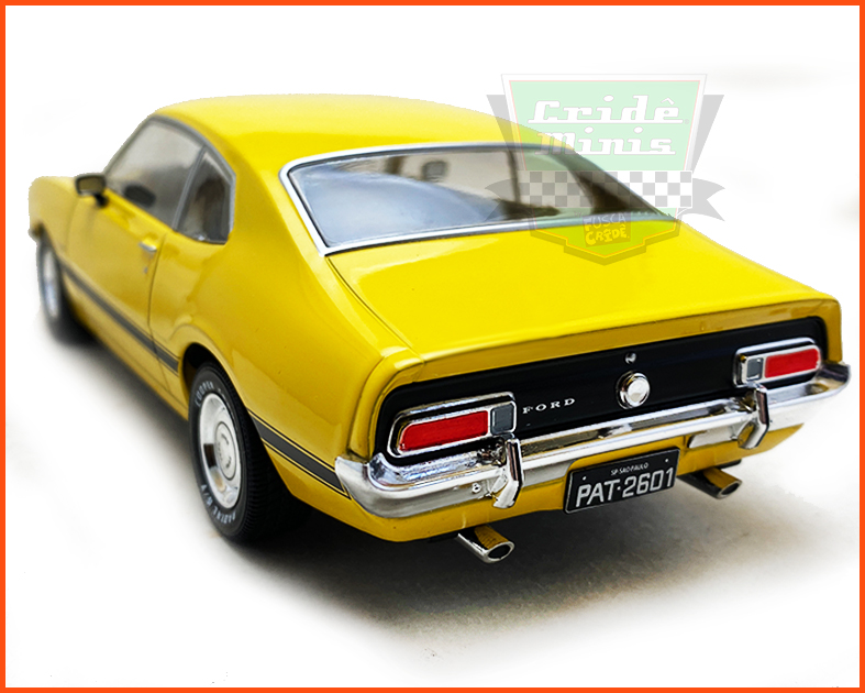 Maverick GT 1974 Amarelo - Carros Nacionais - escala 1/24