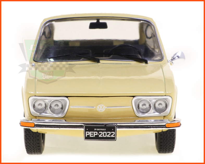 VW Brasília 1977 Bege Alabastro - Carros Nacionais - escala 1/24