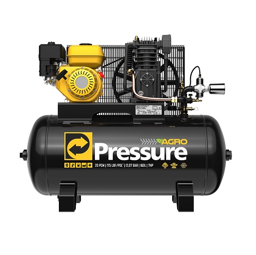 Compressor de Ar a Gasolina Pressure 20 Pes 160 Litros 175 Libras