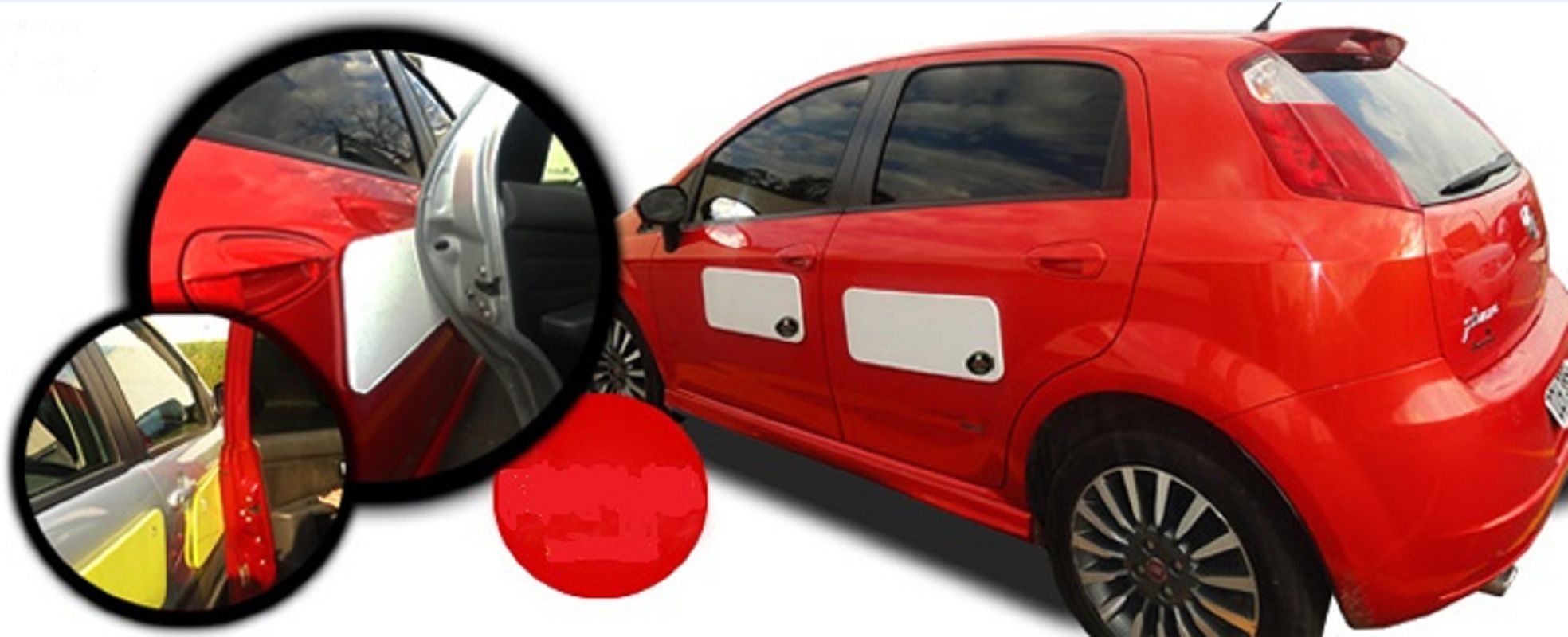 Proteção Protetor Lateral / Porta Carro C/cabo Imã P/ Auto
