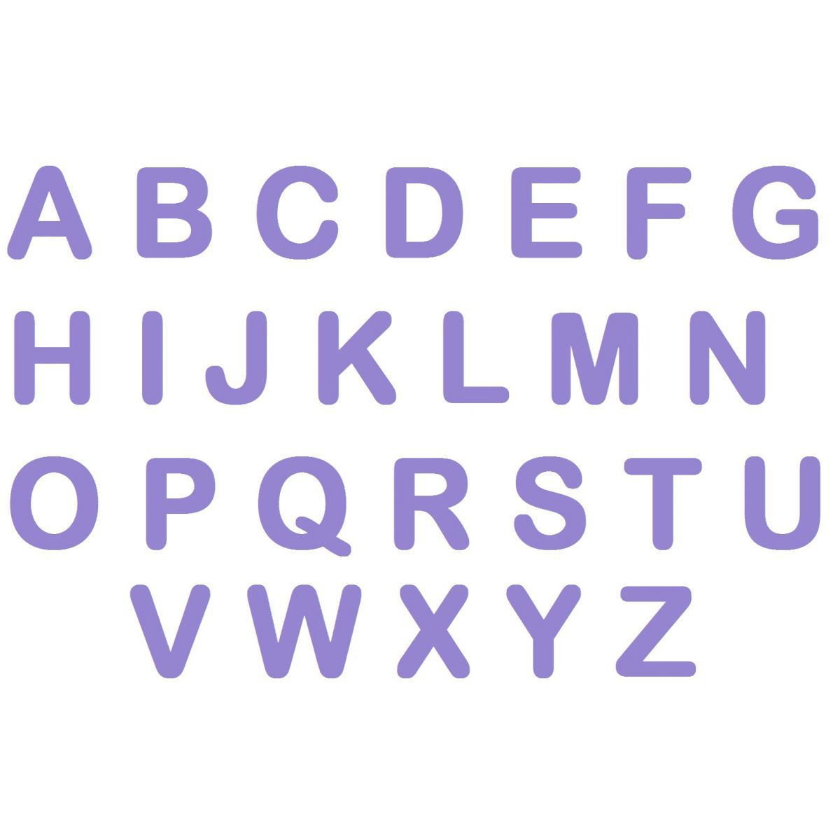 Letras em EVA Alfabeto Lilás - 14cm