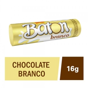Caixa de Chocolate Baton Branco Garoto - 30 unidades