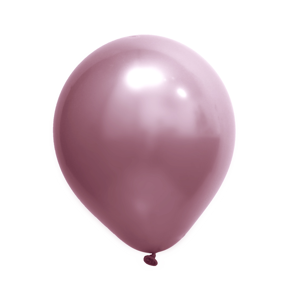 Balão Cromado Rosa - 5 Polegadas - 25 Unidades