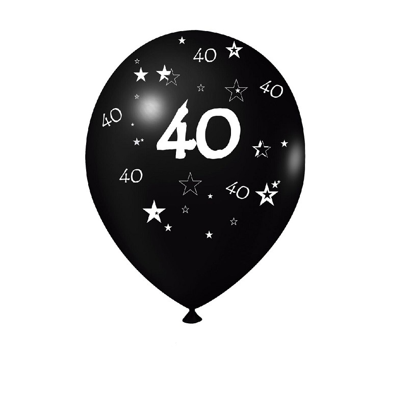 Balão Estampado Número 40 - 25 unidades