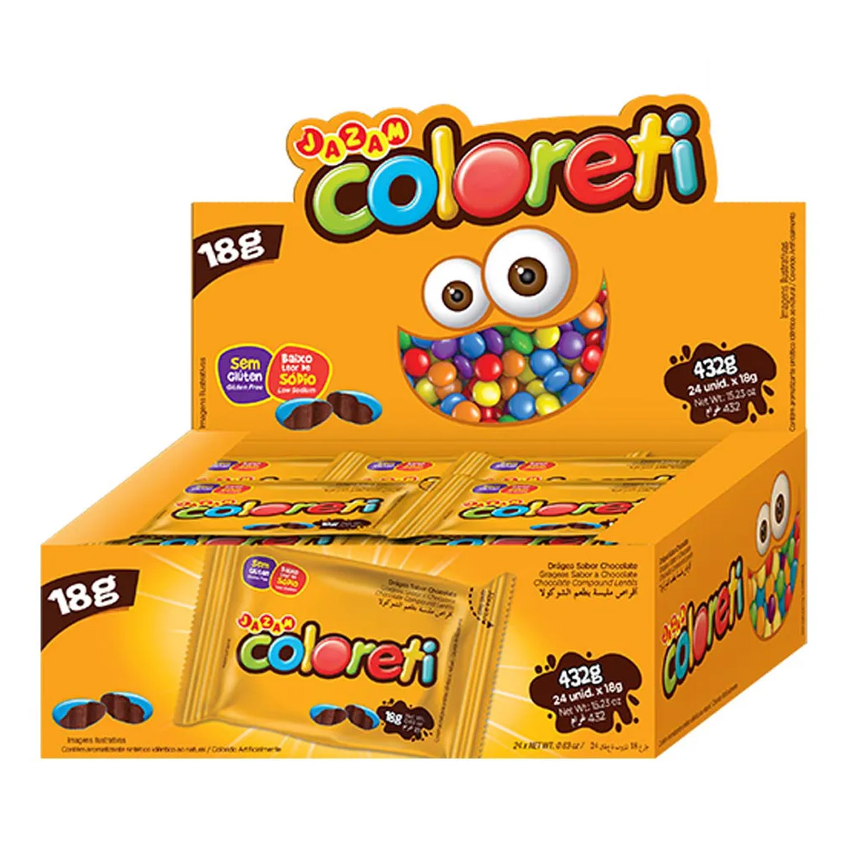 Confete Chocolate Coloreti Colorido - 432g