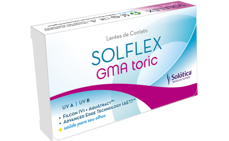 LENTES DE CONTATO SOLFLEX TORICA - CAIXA COM SEIS LENTES DO MESMO GRAU - Lentes de Contato MAF