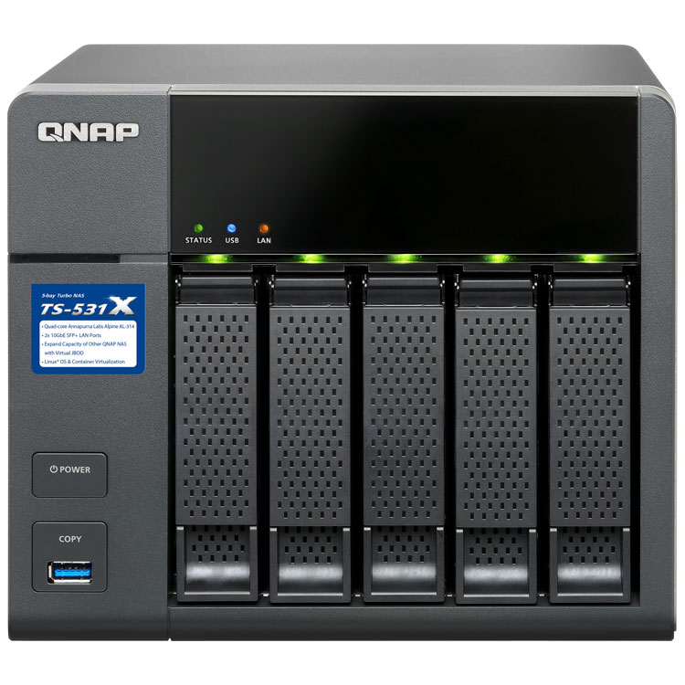 Case QNAP TS-531X 5Bay 0TB  - Rei dos HDs