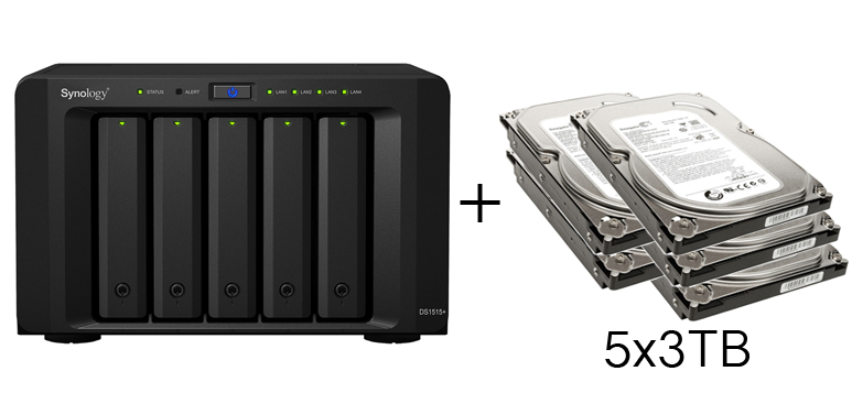HD + Case Synology DiskStation DS1515+ 15TB - Rei dos HDs