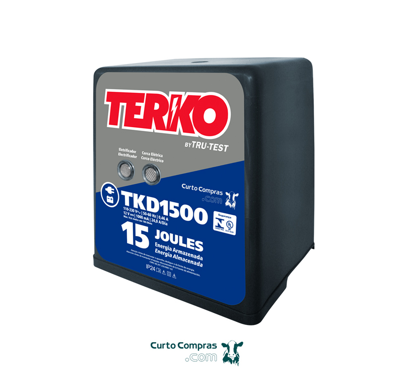 Eletrificador de Cerca Rural Terko TKD 1500 - 10,7 joules liberados  - Curto Compras Rural
