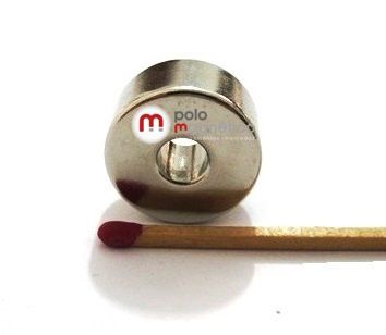 Imã de Neodímio Anel N42 20x6,35x10 mm - Polo Magnético 