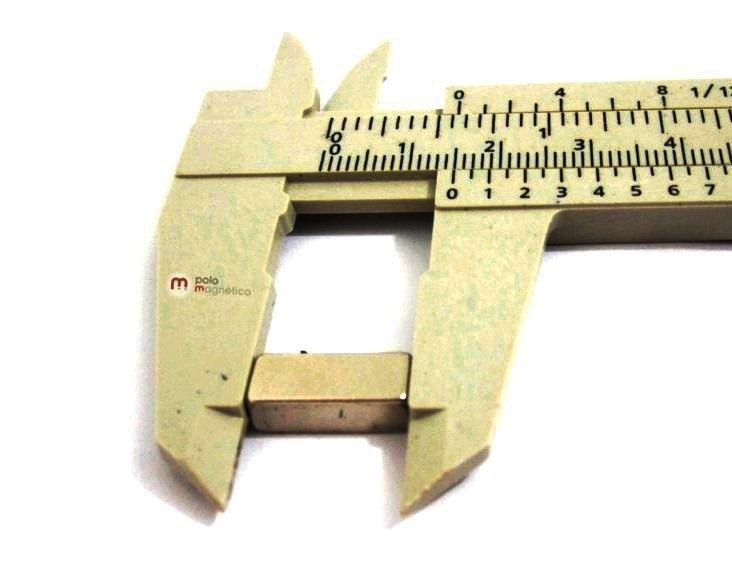 Imã de Neodímio Bloco N35 15x6x5 mm  - Polo Magnético 