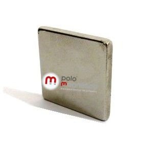Imã de Neodímio Bloco N35 19,05x19,05x3,18 mm  - Polo Magnético 