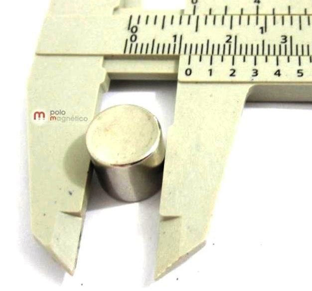 Imã de Neodímio Cilindro N35 12x12 mm  - Polo Magnético 
