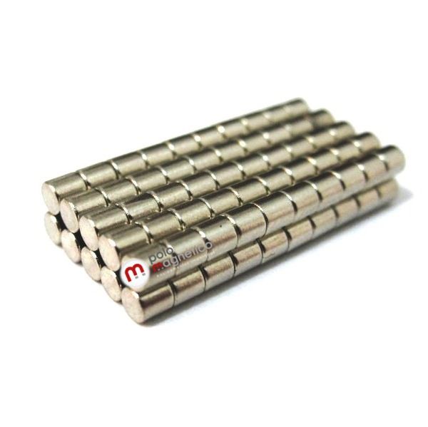 Imã de Neodímio Cilindro N35 2x2 mm - Polo Magnético 