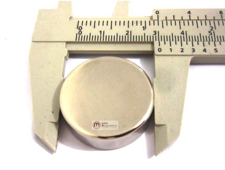 Imã de Neodímio Disco N35 30x10 mm  - Polo Magnético 