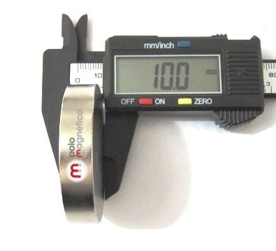 Imã de Neodímio Disco N35 48x10 mm  - Polo Magnético 