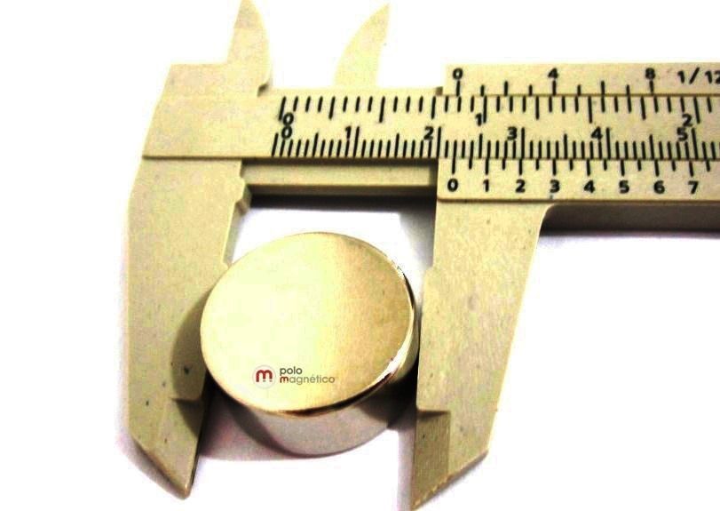 Imã de Neodímio Disco N50 22x10 mm - Polo Magnético 