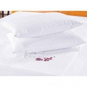 Kit De Protetores Impermeáveis Para Travesseiro Bia 02 Peças Matelado Ultrassônico - Branco