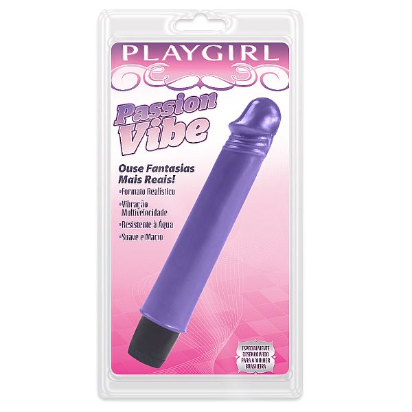 Vibrador Passion Vibe em Formato de Pênis - Violeta 18 - referência: PLAY03/0739