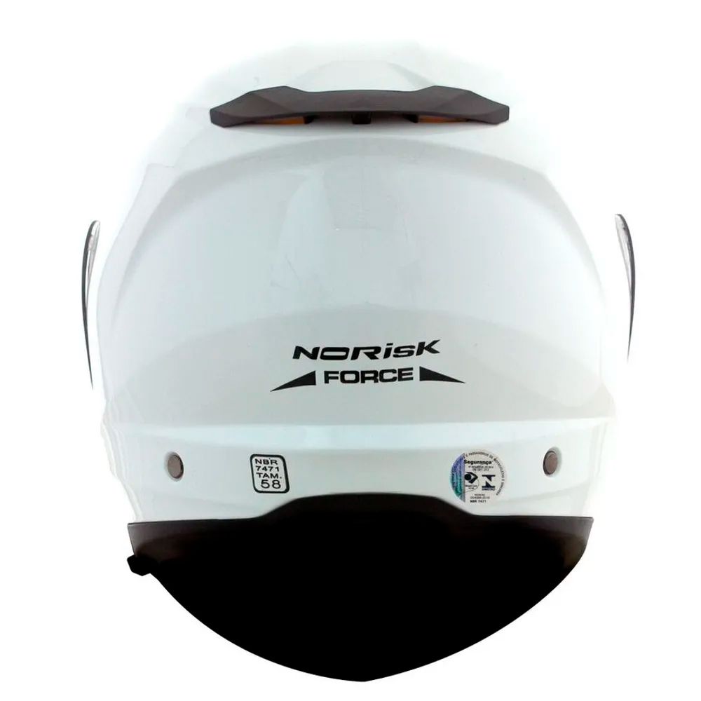 Capacete Norisk Force FF345 Branco Articulado  - Planet Bike Shop Moto Acessórios