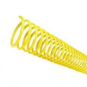 Espiral para Encadernação Amarelo 09mm até 50 Folhas - Pacote com 100 unidades