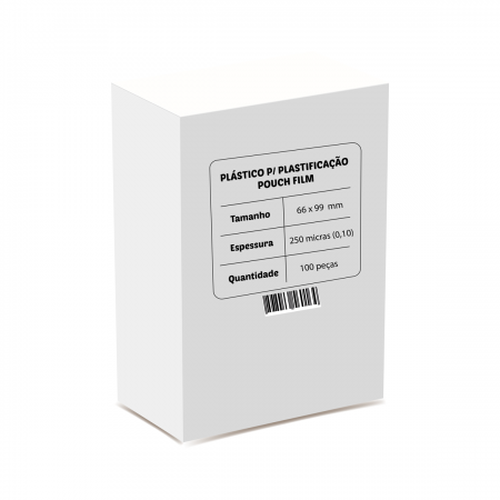 Kit 1000 Plasticos Polaseal para Plastificação CPF 66x99x0,10mm (250 micras)
