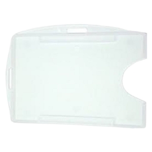 Porta Crachá Rígido Universal M3 Conjugado Duplo Transparente (Cristal) - Pacote com 25 unidades
