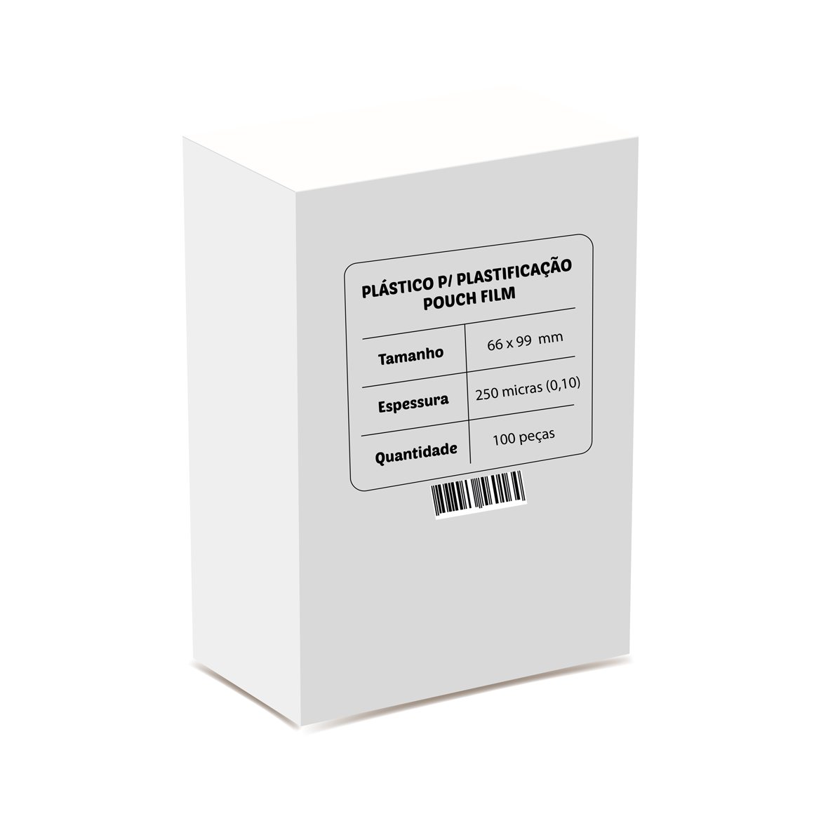 Kit 300 Plasticos Polaseal para Plastificação CPF 66x99x0,10mm (250 micras) - Click Suprimentos
