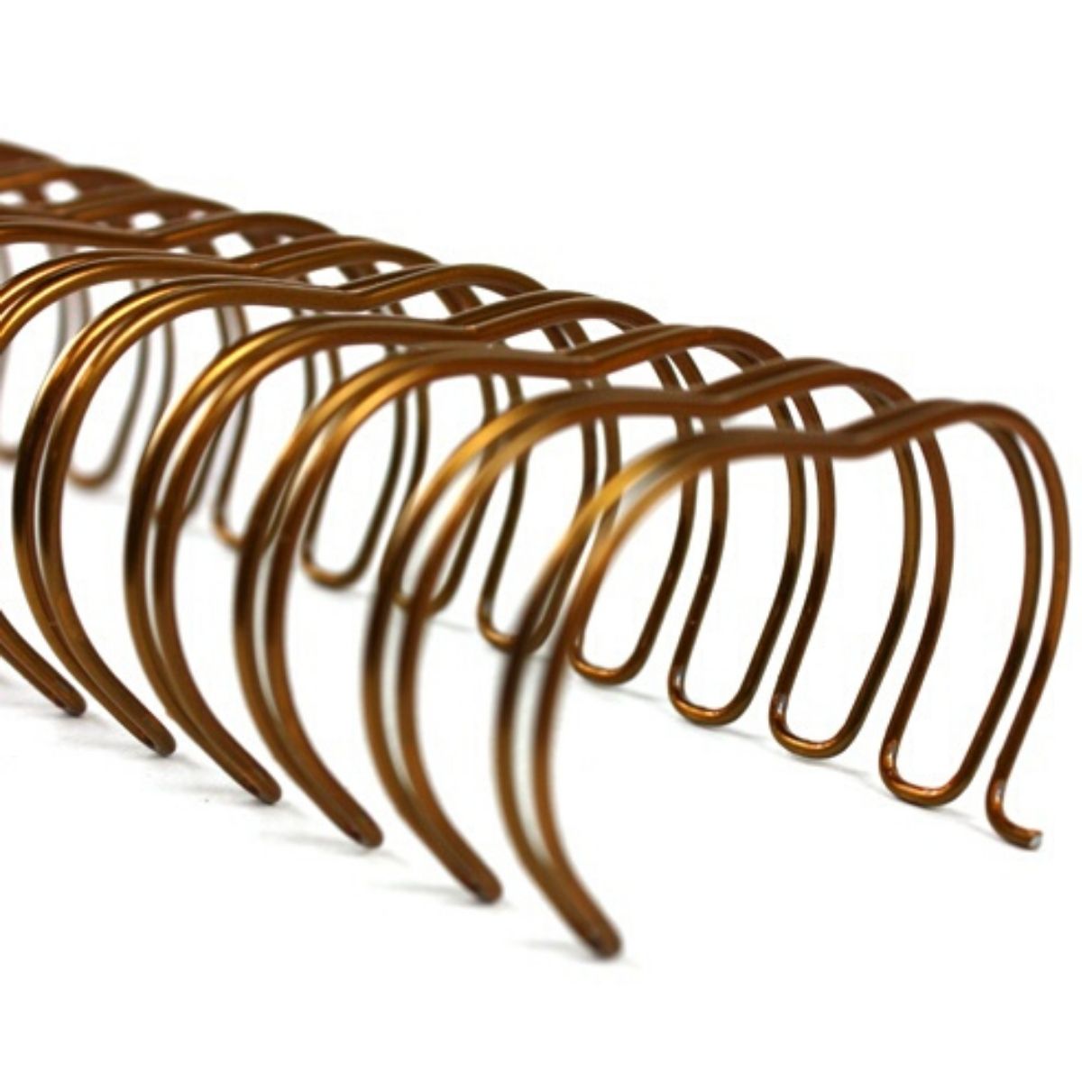 Wire-o para Encadernação Oficio Bronze 3/8" até 60 Folhas (Passo 3x1) - Caixa com 100 unidades  - Click Suprimentos
