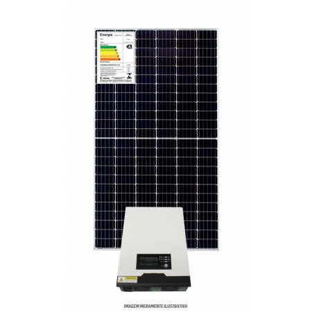 Kit Energia Solar Off Grid 1.10Kwp sem baterias ou com 4 Baterias Moura Solar
